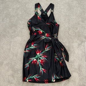 Rails black tropics print mini dress
